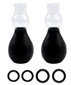 Вакуумные помпы на соски для женщин Dream Toys NIPPLE SUCKER SET черные