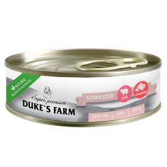 Влажный корм для стерилизованных кошек DUKES FARM, ягненок, брусника, шпинат 24шт по 100г
