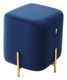 Пуф для гостиной ARES BLUVEL-86 NAVY BLUE / GOLD М Сити