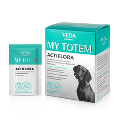 Синбиотический комплекс для собак ВЕДА My Totem Actiflora мультипробиотик и пребиотик 30шт Veda