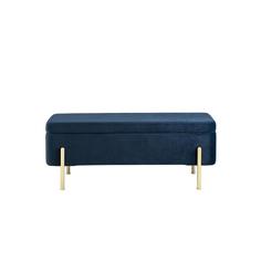 Банкетка Болейн с ящиком велюр синий Stool Group