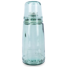Бутылка для воды со стаканом San Miguel Natural Water, цвет зеленый