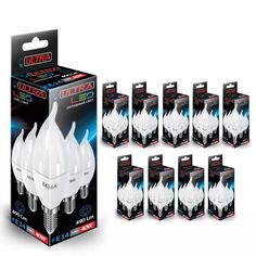 Светодиодная Лампочка ULTRA LED F40 5W E14 4000K, комплект 10 шт.