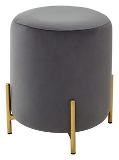 Пуф для гостиной RICE BLUVEL-14 GREY / GOLD М Сити