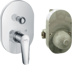 Смеситель для ванны Hansgrohe 71408000 Logis E однорычажный, СМ (внешняя+скрытая часть)