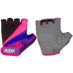 Велоперчатки STG Х87909, pink/purple, XS
