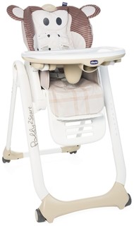 Стульчик для кормления Chicco Polly 2Start Monkey бежевый/коричневый