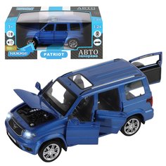 Машинка инерционная Автопанорама М1:26, УАЗ PATRIOT синий, JB1251416