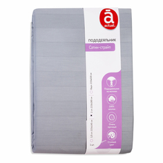 Пододеяльник Actuel 2 сп 180 х 215 см сатин-страйп серый