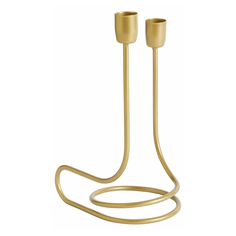 Подсвечник Actuel металлический двойной 13 х 10 х 23 см золотистый