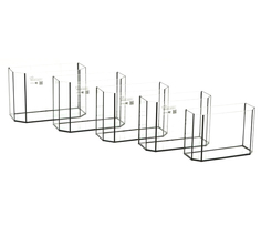 Комплект аквариумов Пижон панорамные Матрешка без крышек, 15, 20, 25 ,30 ,40 л