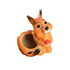 Фигурное кашпо "Белка", оранжевое, керамика, 1 л Sima Land