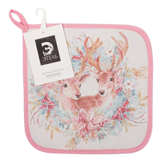 Прихватка Этель Сказочные олени саржа 19 х 19 см