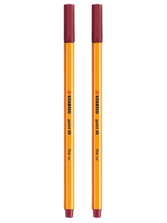 Капиллярная ручка-линер для скетчинга 0,4мм STABILO Point 88, пурпурная (2шт)