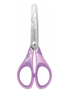 Ножницы канцелярские с прорезин. кольцами 13см MAPED Essentials Soft Pastel фиолетовые