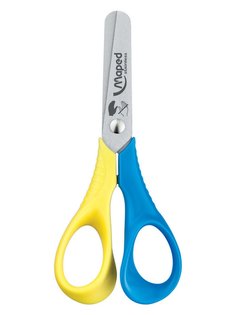 Ножницы канцелярские эргономичные для левшей 12см MAPED Vivo Reflex3D желтые