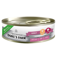 Корм для кошек DUKES FARM из курицы с клюквой и шпинатом 100г