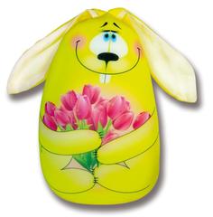 Мягкая игрушка - подушка антистресс Штучки, к которым тянутся ручки Заяц Элвин, желтый