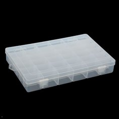 Шкатулка пластик для мелочей "Прямоугольная" 36 отделений 4,3х27,5х17,8 см Sima-Land