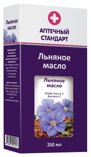 Аптечный стандарт масло льняное 250 мл Натуральные масла
