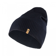 Шапка бини унисекс Fjallraven Merino Lite Hat dark navy, р 54-60