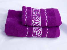 Полотенце махровое Clever ГК 50*90 +/- 2см Лотос (03-057, фиолетовый, Инвойс 21)