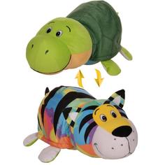 Мягкая игрушка 1 TOY Вывернушка 40 см 2 в 1, Радужный тигр-Черепаха (Т12333) 1toy