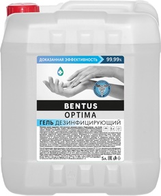 Дезинфицирующий гель для рук Bentus Optima без отдушки в канистре 5000 мл., 5000-Г-ВО