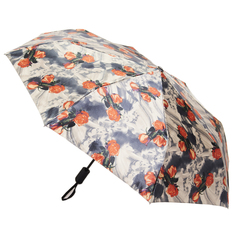 Зонт женский Zemsa 11310 серый/оранжевый