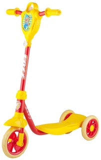 Самокат Foxx Baby с пластиковой платформой и EVA колесами 115 мм, желто-красный
