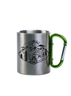 Термокружка металлическая СувенирShop "Поход/Путешествия/Горы" 280 мл