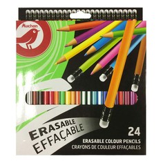 Карандаши цветные АШАН Красная птица с ластиком 24 цветов 150724