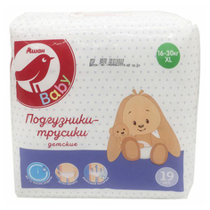 Подгузники-трусики АШАН Красная птица XL р 7 18+ кг 19 шт