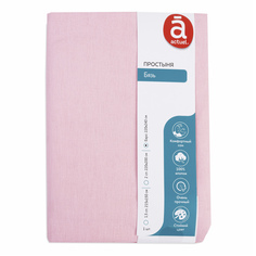 Простынь Actuel евро 220 х 240 см бязь розовая