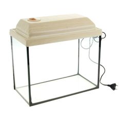 Аквариум Пижон прямоугольный с крышкой, 20 литров, 36 х 19 х 29/34 см, беленый дуб