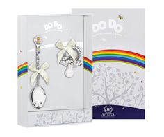 Набор детский DODO "Ангелочек" (ложка Ангелочек голубой + пустышка) АргентА