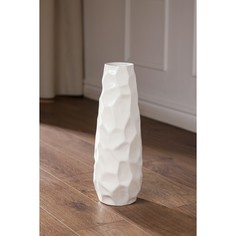Ваза керамическая Камни, напольная, белая, матовая, 41.5 см Керамика ручной работы