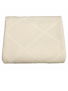 Плед вязаный Warm Whiff Молочный 180x220 см Хлопок 100 %