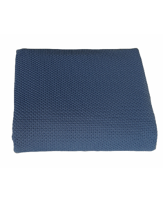 Плед вязаный Warm Whiff Джинсовый 160x220 см Хлопок 100 %