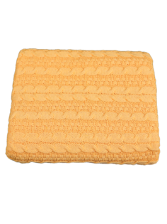 Плед вязаный Warm Whiff Желтый 120x220 см Хлопок 100 %