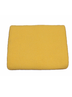 Плед вязаный Warm Whiff Желтый 120x220 см Хлопок 100 %