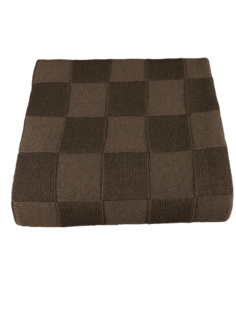 Плед вязаный Warm Whiff Коричневый 180x220 см Хлопок 100 %