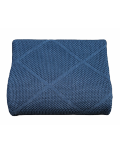 Плед вязаный Warm Whiff Джинсовый 180x220 см Хлопок 100 %