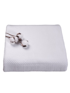 Плед вязаный Warm Whiff R-24к Белый 120x220 см Хлопок 100 %