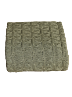 Плед вязаный Warm Whiff Оливковый 180x220 см Хлопок 100 %