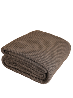 Плед вязаный Warm Whiff Светло-коричневый 200x220 см Хлопок 100 %