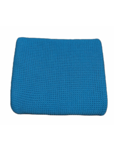 Плед вязаный Warm Whiff Синий 120x220 см Хлопок 100 %
