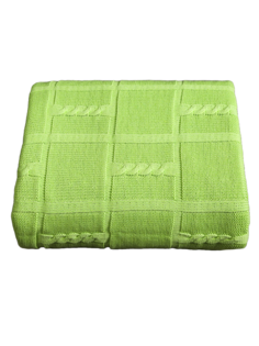 Плед вязаный Warm Whiff Светло-зеленый 180x220 см Хлопок 100 %