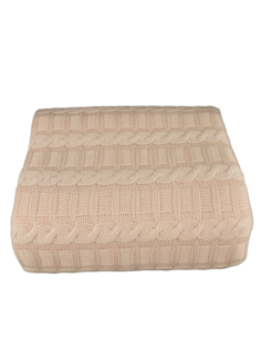 Плед вязаный Warm Whiff Пудровый 160x220 см Шерсть 50% Акрил 50%