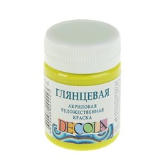 Краска акриловая Decola, 50 мл, лайм, Shine, глянцевая Невская палитра